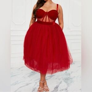 Size 3 X tutu dress red